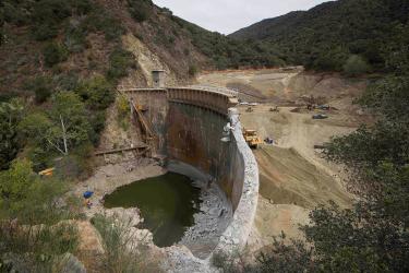 San Clemente dam in the process of being torn down