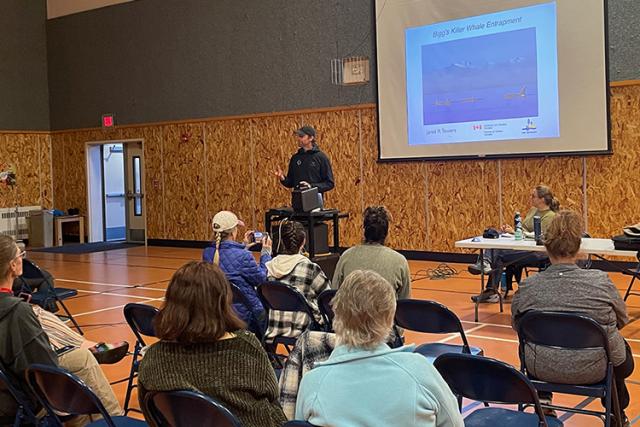 The team held a community meeting in Coffman Cove