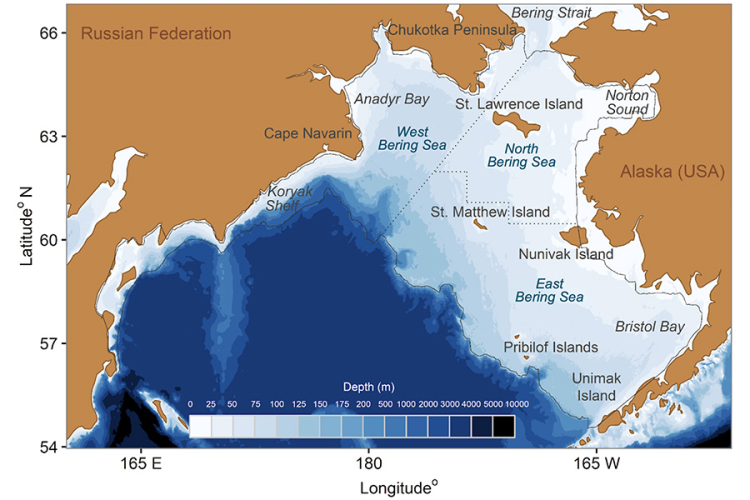 Map of Survey Area in the Bering Sea