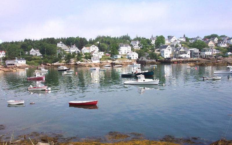 The harbor at Stonington Maine on the south end of Deer Isle. Stonington, Deer Isle, Maine.