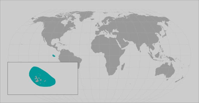 Tubastraea floreana coral range map