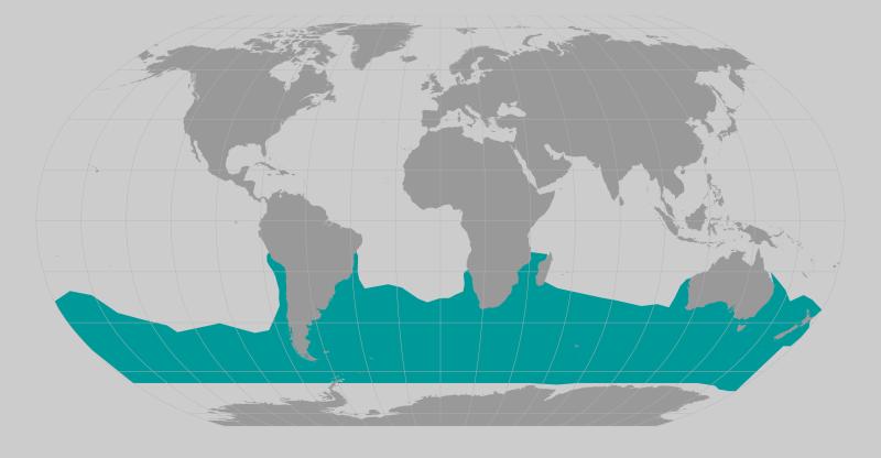 Southern right whale range map