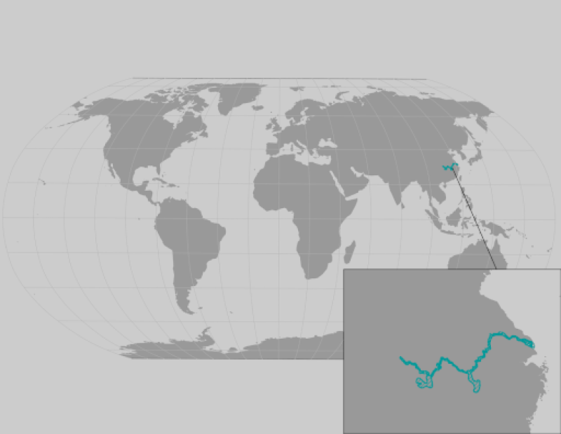 Chinese river dolphin range map