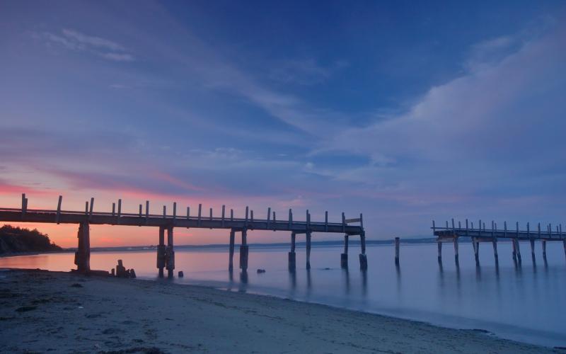 Bridge at sunset