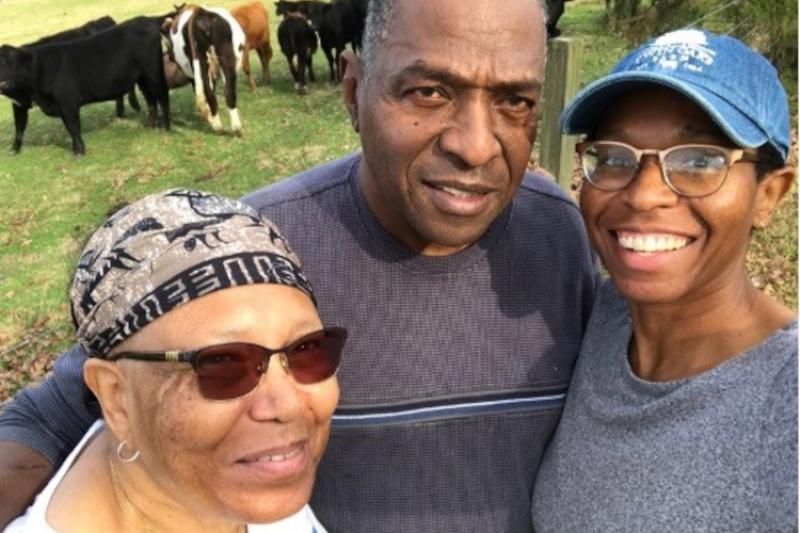 Michelle Duncan with her parents, Emma and Leroy.