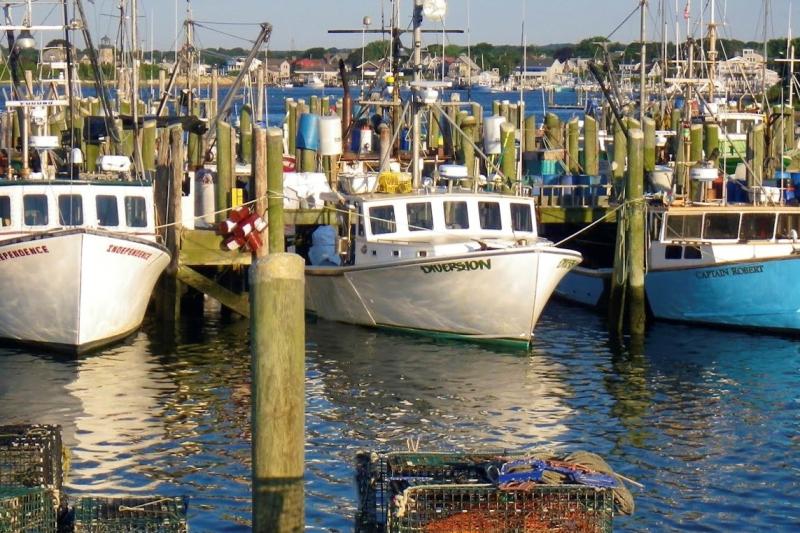 Fishing vessels docked at Point Judith, Rhode Island