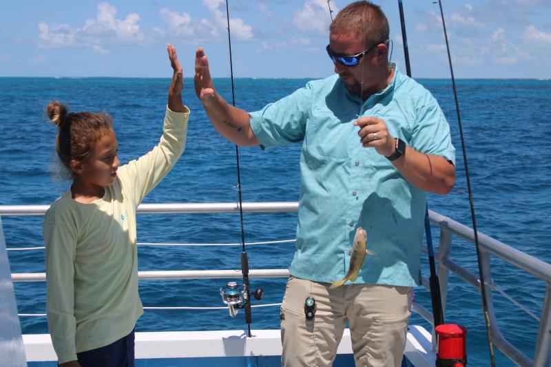 Celebrating a nice fish