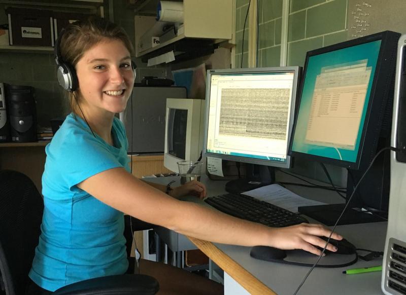 Katie Shelledy at computer