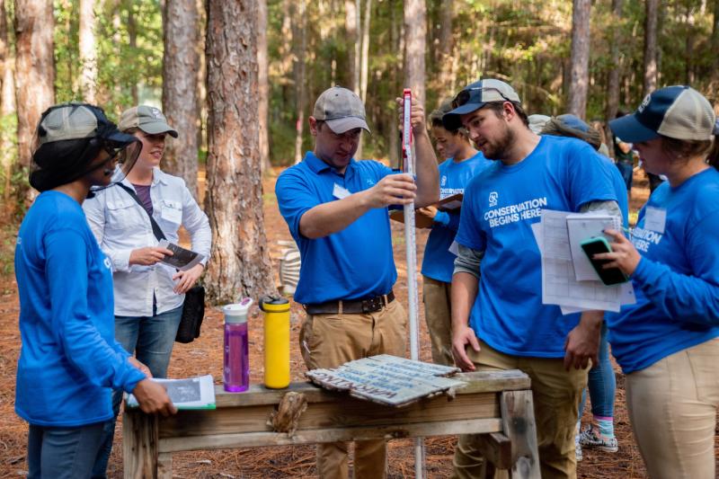 2018-10 GulfCorps Yr2 Orientation Forest Field Work Mike Dumas TNC.jpg