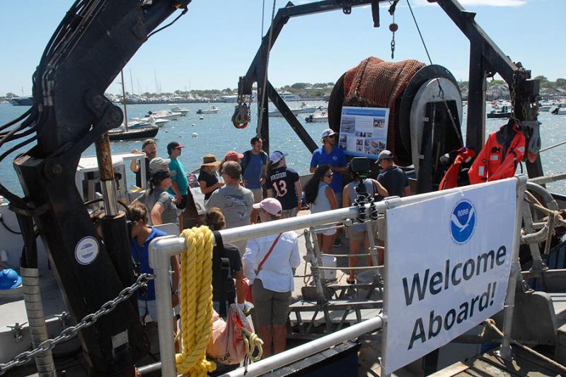Open house aboard the Gloria Michelle. 