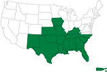 Southeast default map image.